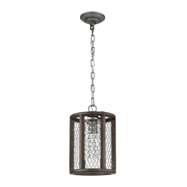 Renaissance Invention 8'' Wide 1-Light Mini Pendant - Weathered Zinc