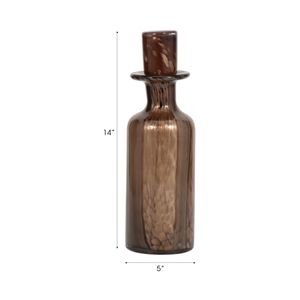 KANEVALE BROWN GLASS VASE 15 (IN) 8