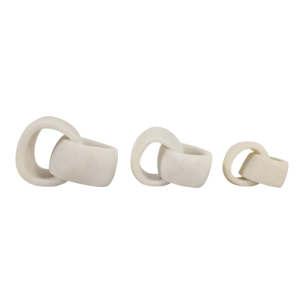 HALEYSHAW SET OF 3 WHITE DECOR 5 (IN)