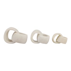 HALEYSHAW SET OF 3 WHITE DECOR 5 (IN) 9