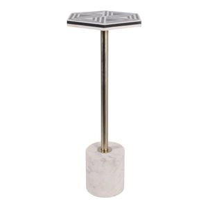 KELLERRUN WHITE TABLE 25 (IN) 3
