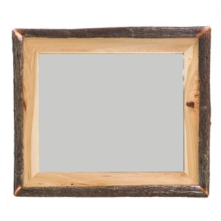 Hickory Log  Mirror - Frame Only - Natural - 36"W x 36"H