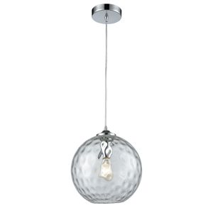 Watersphere 10'' Wide 1-Light Mini Pendant - Polished Chrome with Clear 1