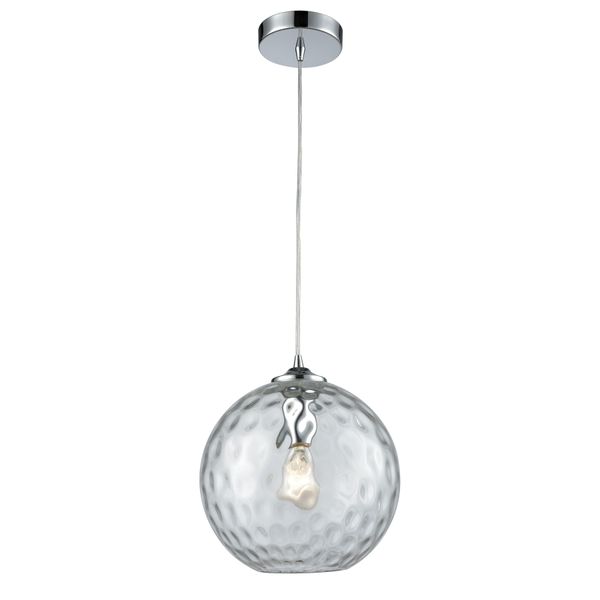 Watersphere 10'' Wide 1-Light Mini Pendant - Polished Chrome with Clear