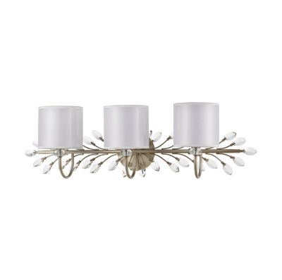Asbury 34″ Wide 3-Light Vanity Light - Aged Silver