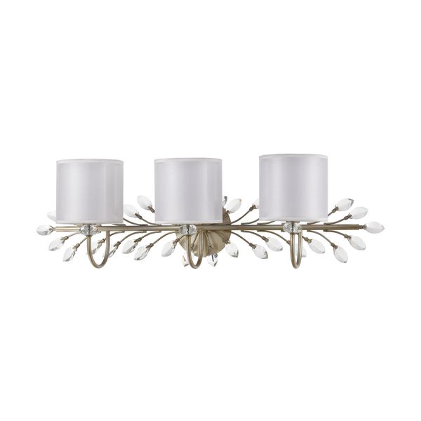 Asbury 34'' Wide 3-Light Vanity Light - Aged Silver