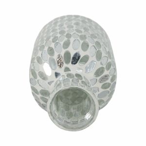 CEDARSHAW WHITE GLASS VASE 8 (IN) 7