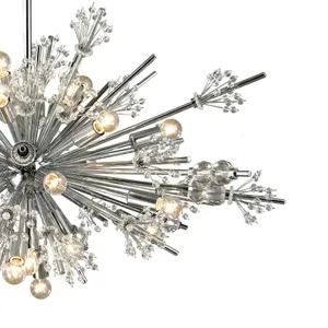 Starburst 36'' Wide 24-Light Chandelier - Polished Chrome 4