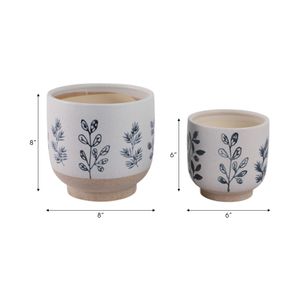 DRYDENBROOK SET OF 2 BLUE PLANTER 8 (IN) 8