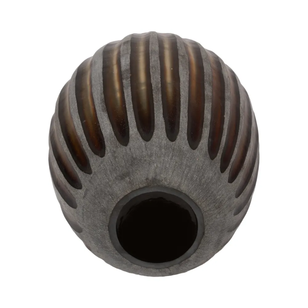 DESMONDCROSS GRAY GLASS VASE 17 (IN)