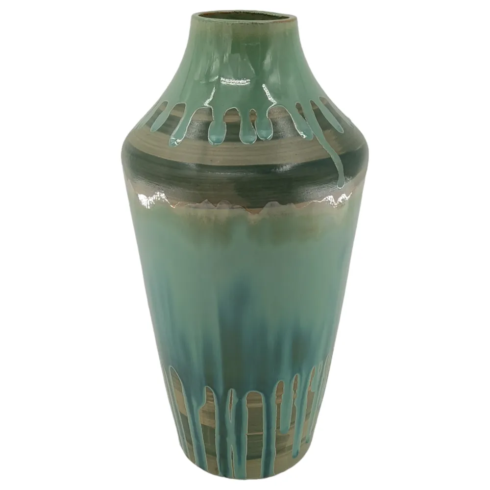 COLEFIELD GREEN VASE 16 (IN)