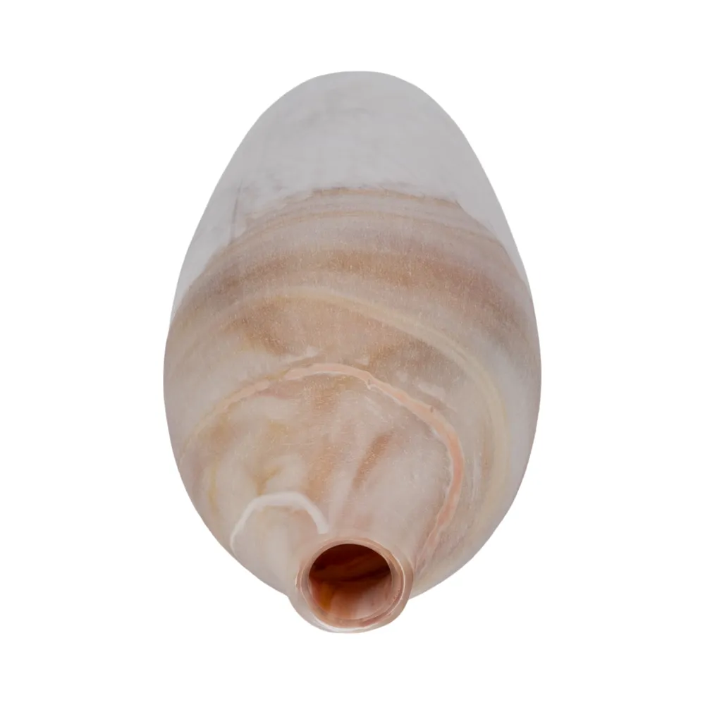 DRAKELEY TAN GLASS VASE 16 (IN)