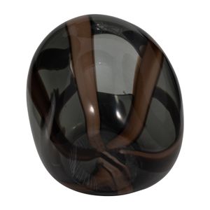 VALEBROOK BROWN GLASS VASE 7 (IN) 9