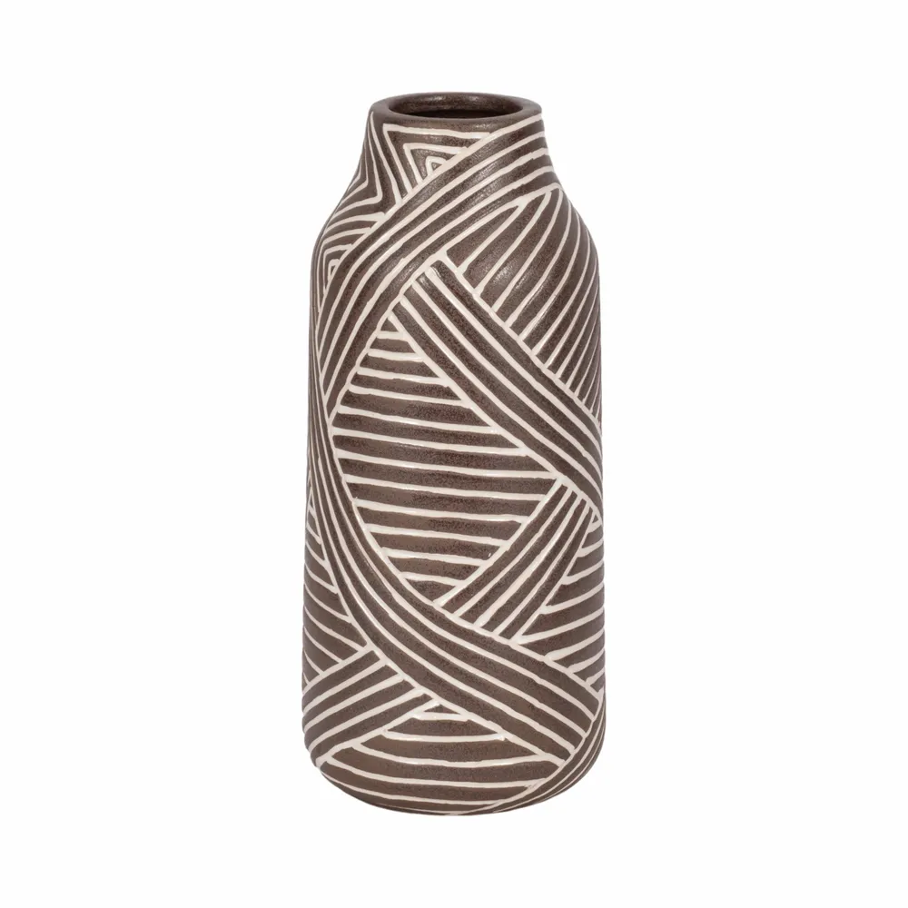 NOLANRUN BROWN VASE 13 (IN)