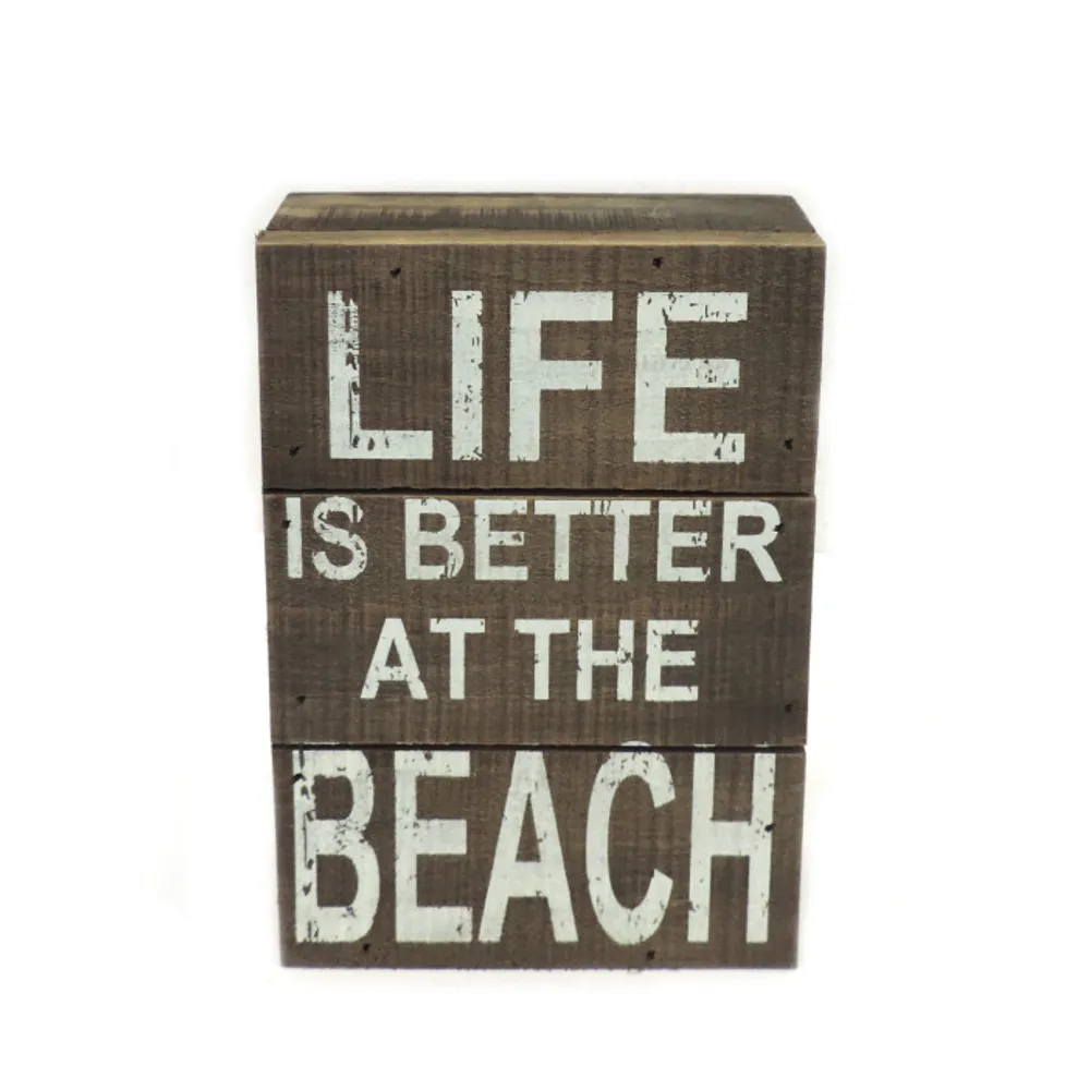 7" LIFE IS BETTER ATTHE BEACH BOX SIGN