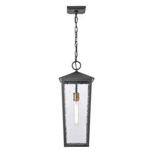Marquis 9″ Wide 1-Light Outdoor Pendant - Matte Black 3