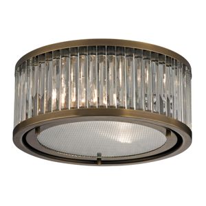 Linden Manor 12'' Wide 2-Light Flush Mount - Aged Brass 1