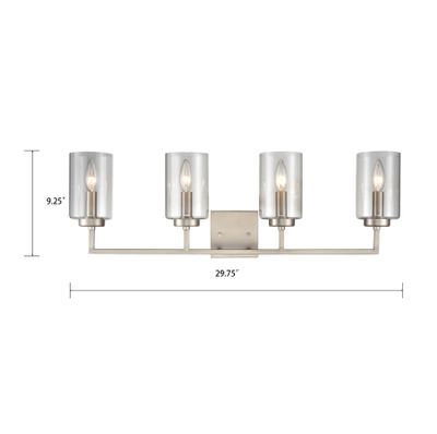 West End 29.75'' Wide 4-Light Vanity Light - Brushed Nickel