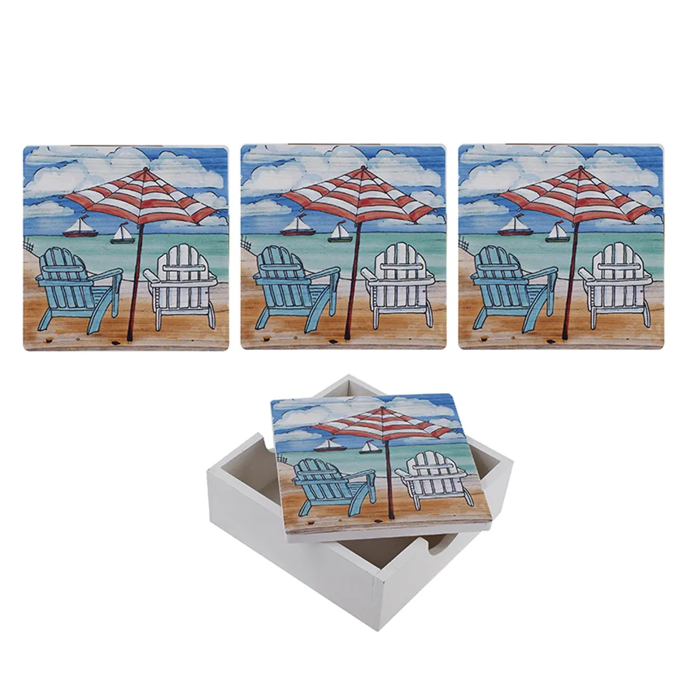 4PC ADIRONDACK COASTER SET