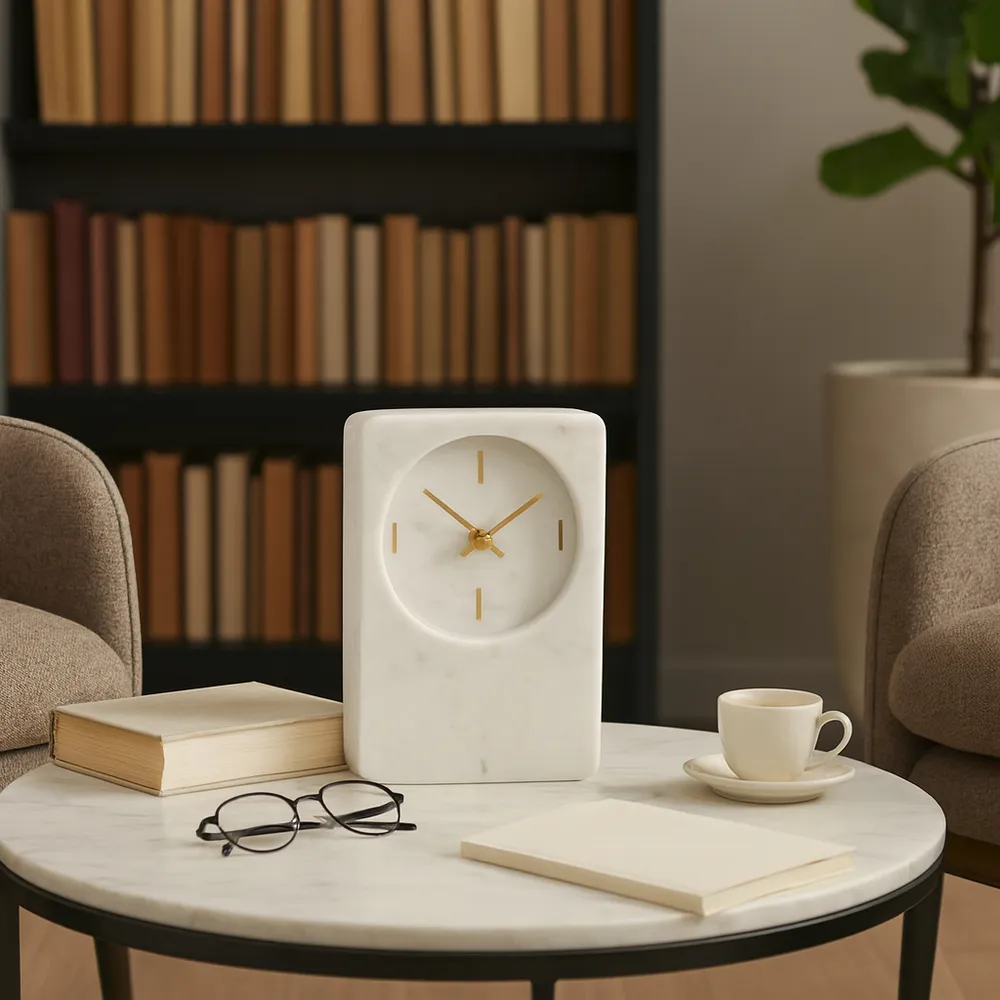 GLENNROSE WHITE CLOCK 9 (IN)