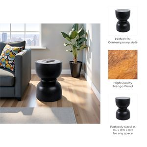 BRYSONBURN BLACK TABLE 18 (IN) 10