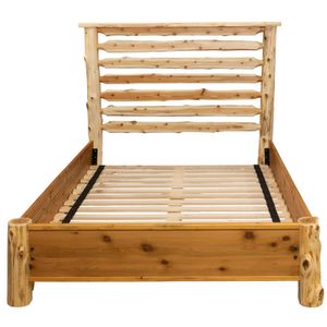 Headwaters Bed with Dimensional Cedar Rail System - Single - Coffee 4