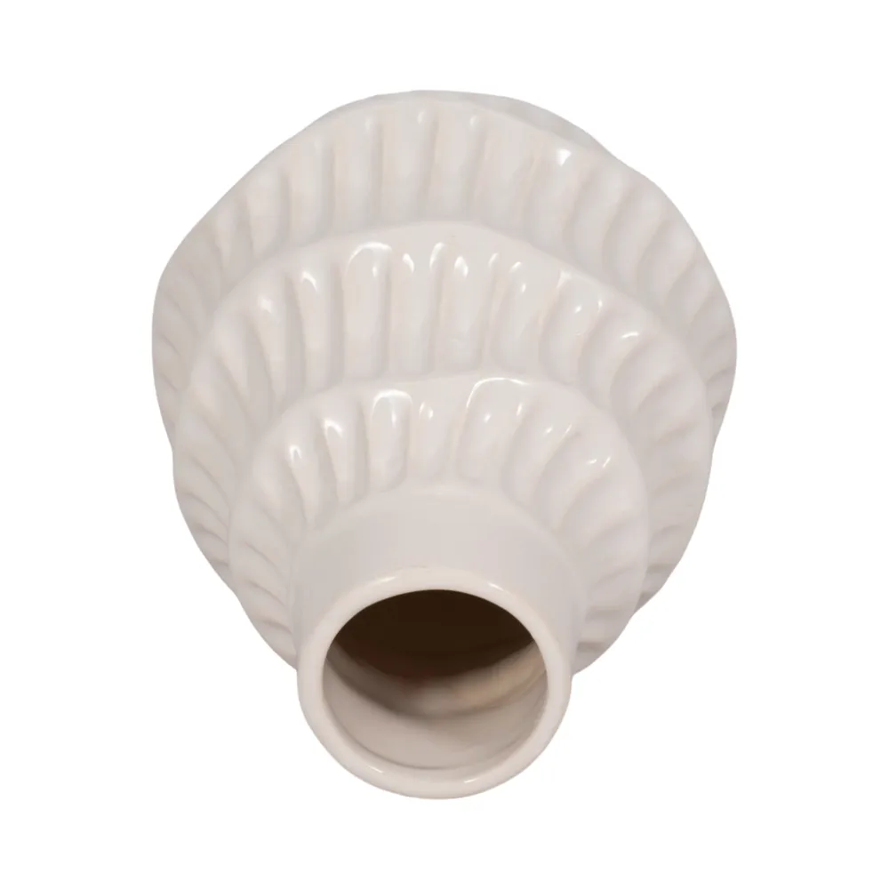 WELDONBEACH WHITE VASE 6 (IN)