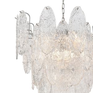 Frozen Cascade 26'' Wide 9-Light Chandelier - Polished Chrome 3