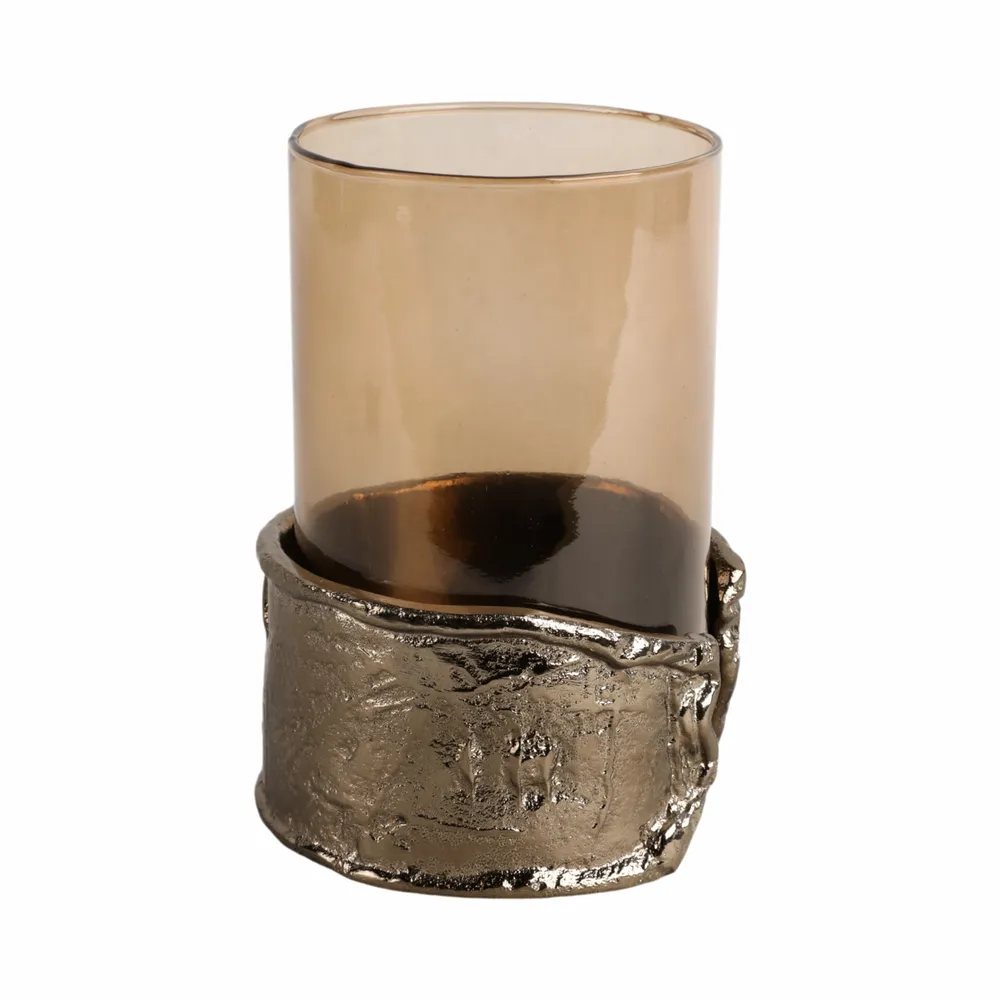 BAXTERMILL BROWN CANDLE HOLDER 8 (IN)