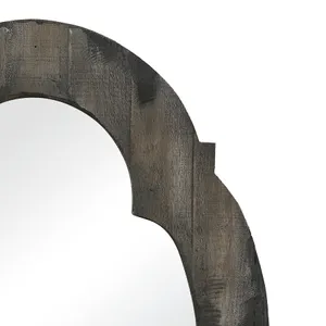 Wood Framed Wall Mirror - Aged Gray 4