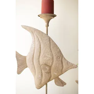 Set of 2 Rustic Fish Candle Holders 2