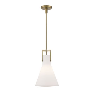 Izel 12″ Wide 1-Light Pendant - Antique Brass