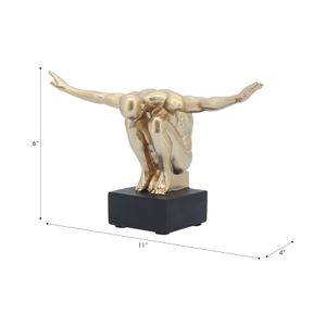 FINNCREST SET OF 2 GOLD BOOKENDS 6 (IN) 7