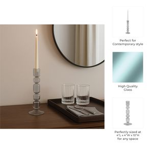 HENDONVALE BLACK CANDLE HOLDER 10 (IN) 9