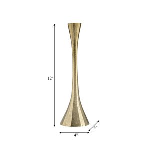 12" METAL, TAPER CANDLE HOLDER, BRASS 10