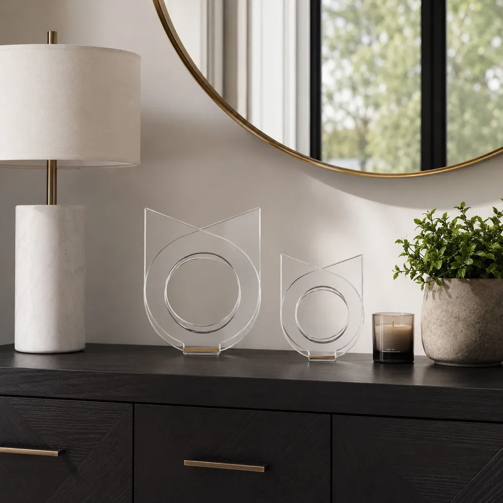 DUNLAPPARK SET OF 2 CLEAR DECOR 10 (IN)
