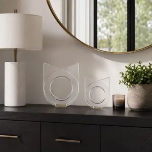 DUNLAPPARK SET OF 2 CLEAR DECOR 10 (IN) 2