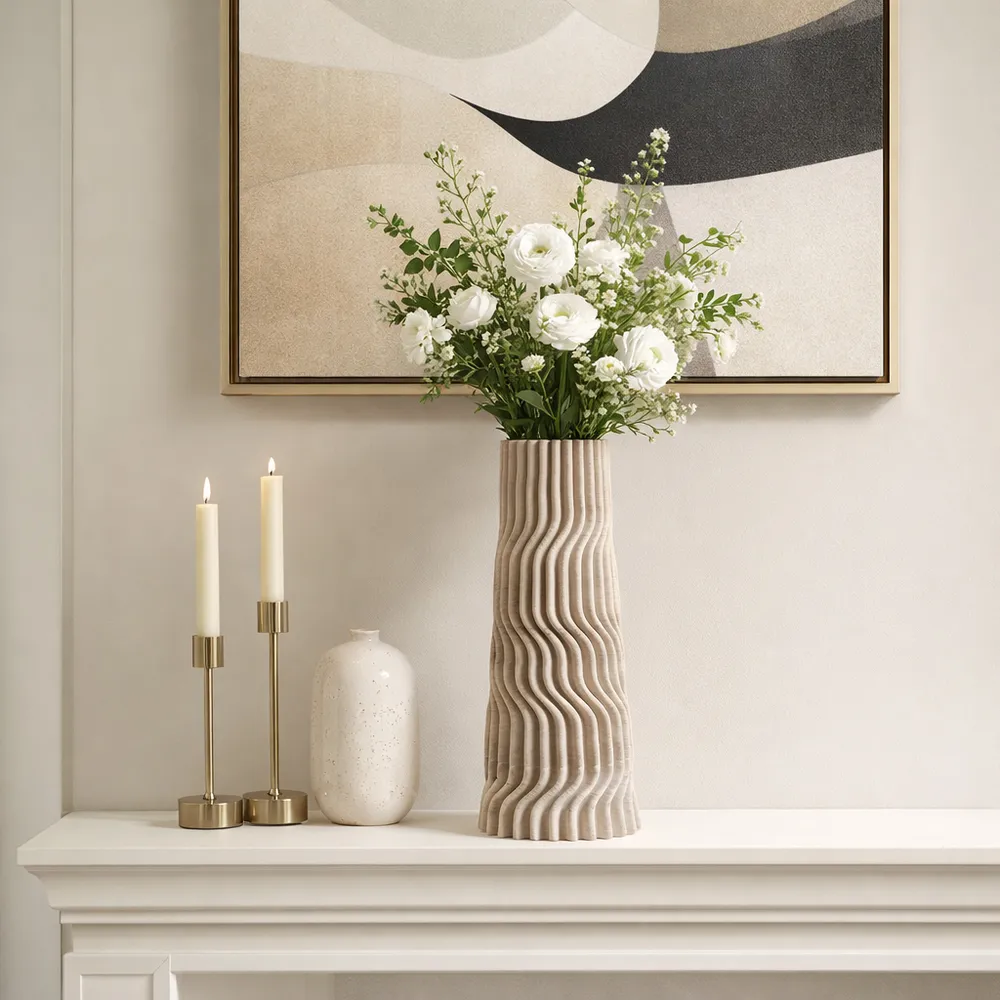 LAKEWORTH TAN VASE 17 (IN)