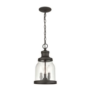 Renford 8'' Wide 3-Light Outdoor Pendant - Architectural Bronze 1