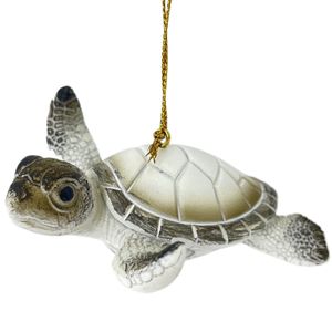 3-1/2" WHITE TURTLE ORNAMENT 1