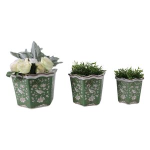 LUTHERSIDE SET OF 3 GREEN PLANTER 9 (IN) 3