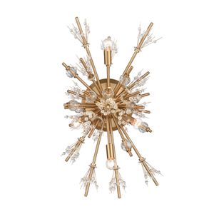 Starburst 26'' High 4-Light Sconce - Satin Brass 1