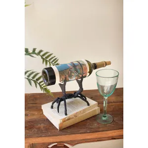 Cast Iron Crab Wine Bottle Holder 2