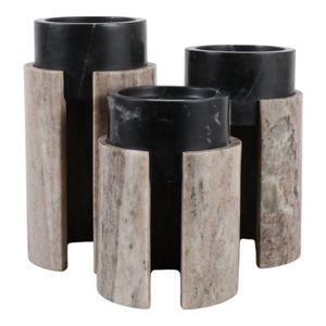 HAXTONCROSS SET OF 3 BLACK CANDLE HOLDER 9 (IN) 7