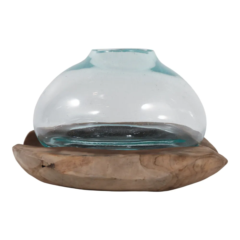 TIPTONWAY BROWN GLASS VASE 12 (IN)