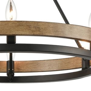 Ramsey 24'' Wide 6-Light Chandelier - Matte Black 3