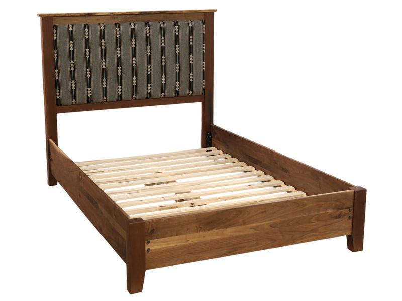Heartland Upholstered Panel Bed with Rail System - Single - Leather 3