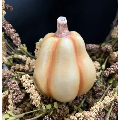 Orange Chunky Resin Pumpkin 4in