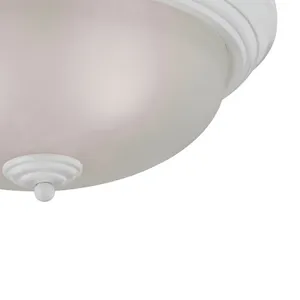 Huntington 15'' Wide 3-Light Flush Mount - White 4