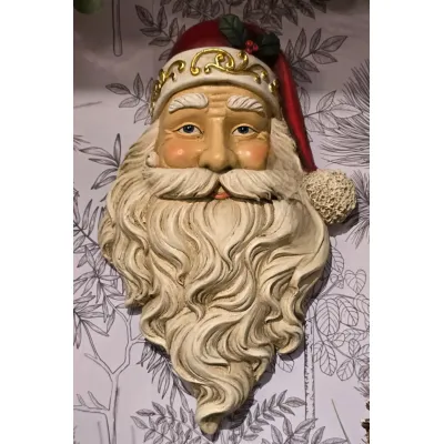 Whimsical Wall Santa 13.4x8.7x2.4in